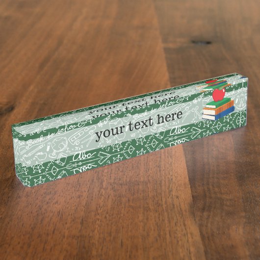 学校パターン デスクネームプレート (側面)