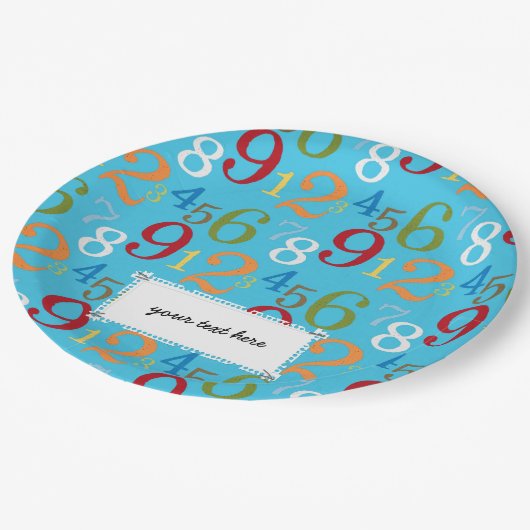 学校パターン ペーパープレート (アングル)