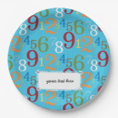 学校パターン ペーパープレート (正面)