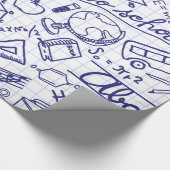 学校パターン ラッピングペーパー (角)