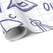 学校パターン ラッピングペーパー (ロールコーナー)