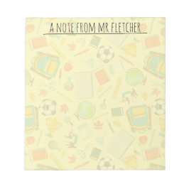 学校パーソナライズされたの供給パターン ノートパッド