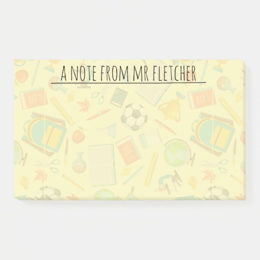 学校パーソナライズされたの供給パターン ポストイット (正面)