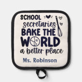 学校パーソナライズされたの秘書 鍋敷き (正面)