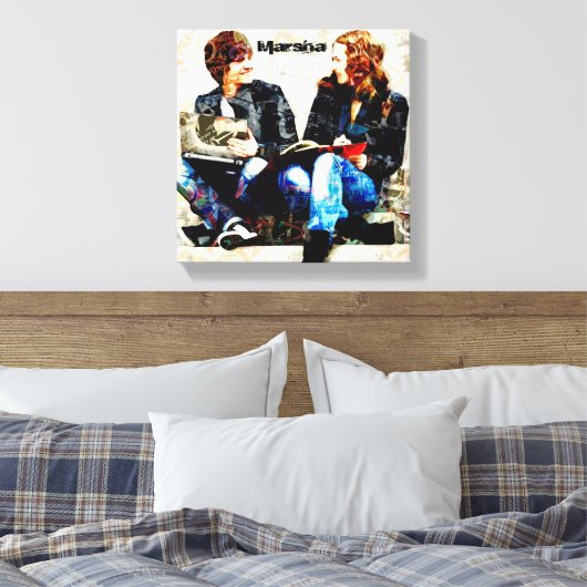 学校パーソナライズされたをテーマにした十代のコラージュ キャンバスプリント (インサイチュ (寝室))