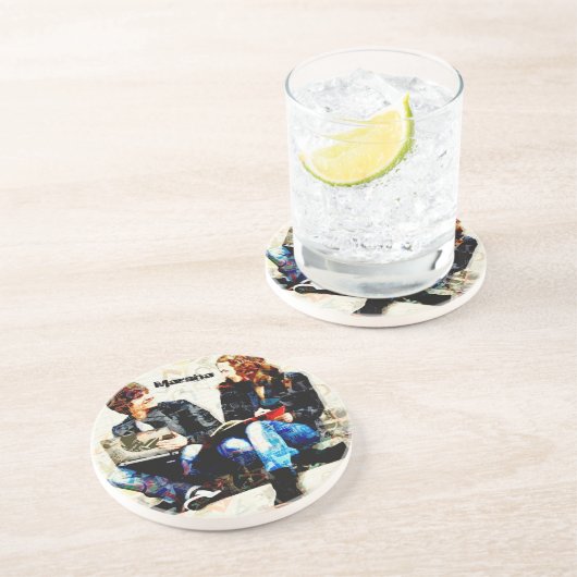 学校パーソナライズされたをテーマにした十代のコラージュ コースター (側面)