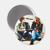 学校パーソナライズされたをテーマにした十代のコラージュ マグネット (正面/裏面)