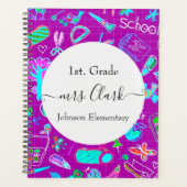 学校パーソナライズされたテーマ先生授業 プランナー手帳 (正面)