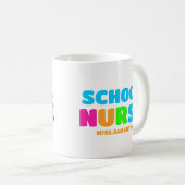学校パーソナライズされたナース名 コーヒーマグカップ (正面右)