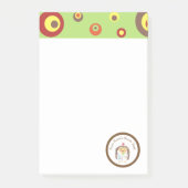 学校パーソナライズされたナース漫画ハリネズミのノート ポストイット (正面)