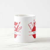 学校パーソナライズされた先生 コーヒーマグカップ (中央)