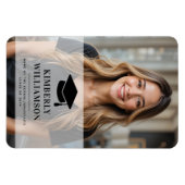 学校パーソナライズされた卒業写真 マグネット (横)