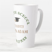 学校パーソナライズされた大学卒業お祝い カフェラテマグ (右アングル)