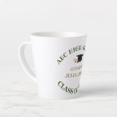 学校パーソナライズされた大学卒業お祝い カフェラテマグ (左アングル)