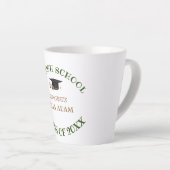 学校パーソナライズされた大学卒業お祝い カフェラテマグ (右アングル)