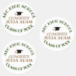 学校パーソナライズされた大学卒業お祝い ラベル