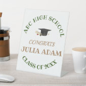 学校パーソナライズされた大学卒業お祝い 台座サイン (インサイチュ)