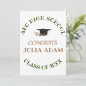 学校パーソナライズされた大学卒業お祝い 招待状 (スタンド正面)