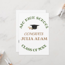 学校パーソナライズされた大学卒業お祝い 招待状