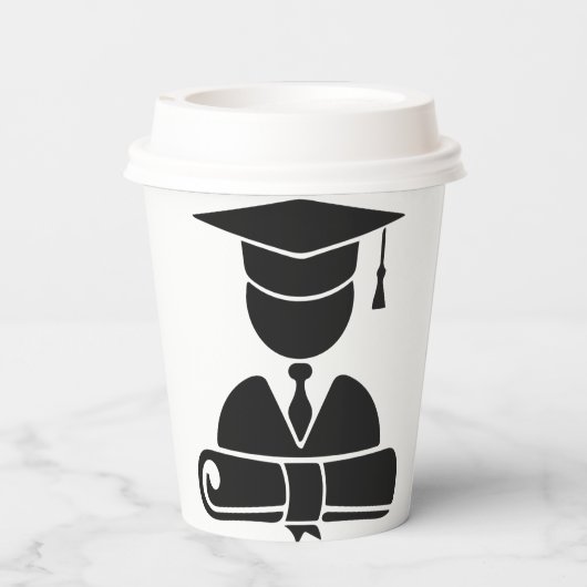 学校パーソナライズされた大学卒業お祝い 紙コップ (裏面)