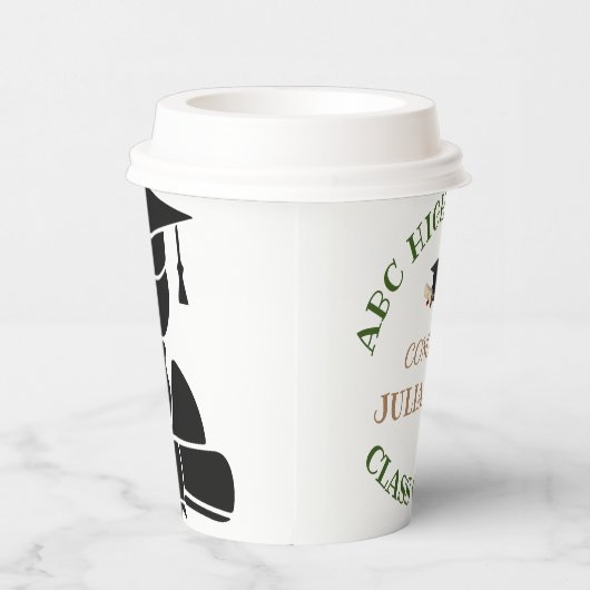 学校パーソナライズされた大学卒業お祝い 紙コップ (右)