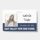 学校パーソナライズされた懇親会年鑑の写真 バッジ (Front)