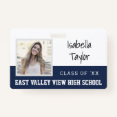 学校パーソナライズされた懇親会年鑑の写真 バッジ (正面)