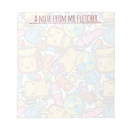 学校パーソナライズされた用品のパターン ノートパッド