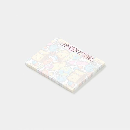 学校パーソナライズされた用品のパターン ポストイット (アングル)