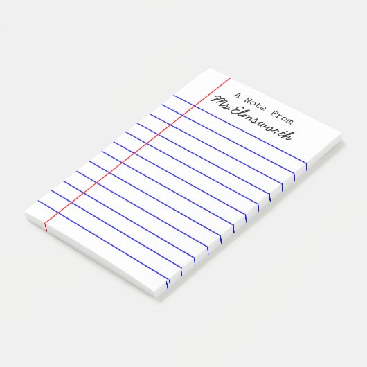 学校パーソナライズされた紙デザイン-先生ギフト ポストイット (アングル)