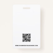 学校パーソナライズされた職員名写真タイトル赤 バッジ (裏面)