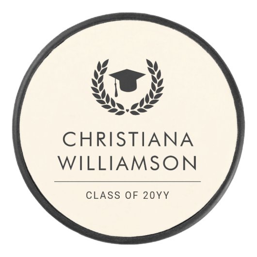 学校パーソナライズされた・大学の卒業エレガント アイスホッケーパック (正面)