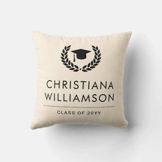 学校パーソナライズされた・大学の卒業エレガント クッション (裏面)