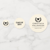 学校パーソナライズされた・大学の卒業エレガント コンフェッティ (正面)