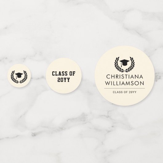 学校パーソナライズされた・大学の卒業エレガント コンフェッティ (正面)