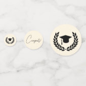 学校パーソナライズされた・大学の卒業エレガント コンフェッティ (裏面)