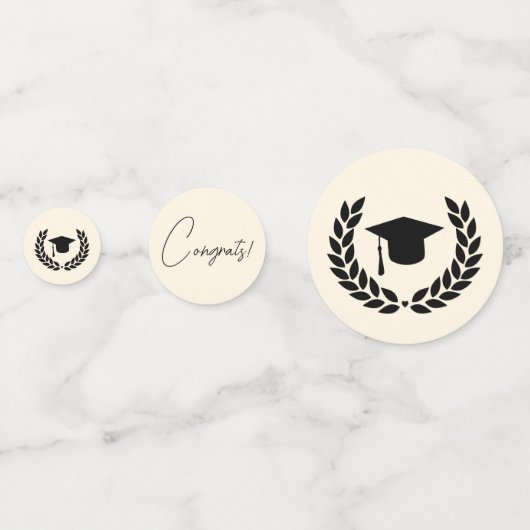 学校パーソナライズされた・大学の卒業エレガント コンフェッティ (裏面)