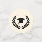 学校パーソナライズされた・大学の卒業エレガント コンフェッティ (スモール正面)