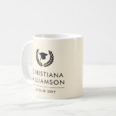 学校パーソナライズされた・大学の卒業エレガント コーヒーマグカップ (正面左)