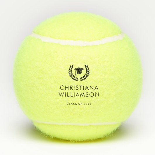 学校パーソナライズされた・大学の卒業エレガント テニスボール (裏面)