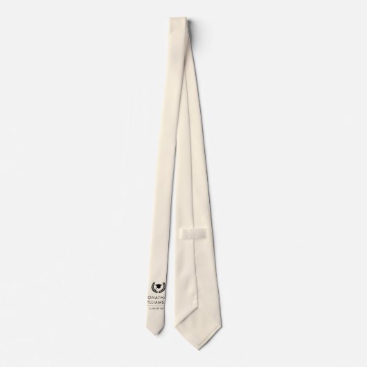 学校パーソナライズされた・大学の卒業エレガント ネクタイ (裏面)