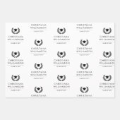 学校パーソナライズされた・大学の卒業エレガント ラッピングペーパーシート (正面2)