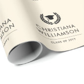 学校パーソナライズされた・大学の卒業エレガント ラッピングペーパー (ロールコーナー)