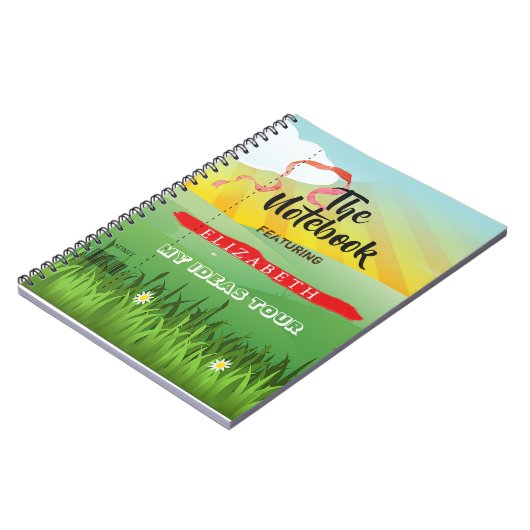 学校フェスティバルポスターモダン ノートブック (左側)