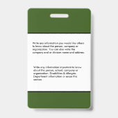 学校プロフェッショナル従業員フォトバーコード名 バッジ (裏面)