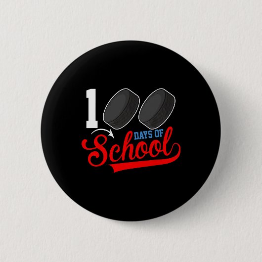 学校ホッケー100日目100日の学校 缶バッジ (正面)