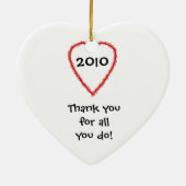 学校ボランティアのクリスマスオーナメント セラミックオーナメント (裏面)