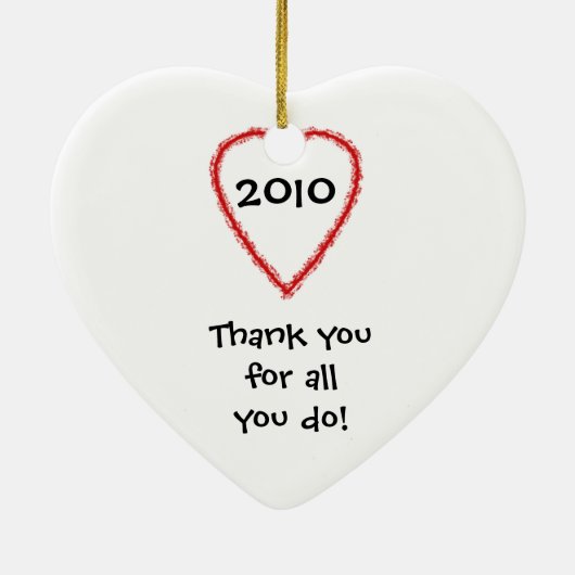 学校ボランティアのクリスマスオーナメント セラミックオーナメント (裏面)