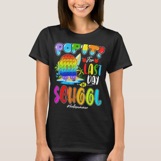 学校ポップ・アートの先生の最後の日F Tシャツ (正面)