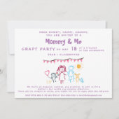 学校ママ&マイマザーズデイお祝いパーティー 招待状 (正面)